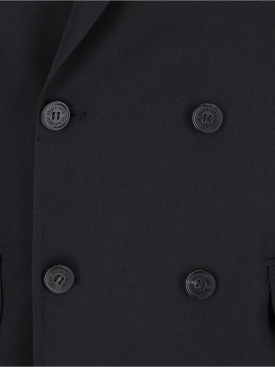  골든구스 수트 자켓 골든 구스 더블 브레스티드 블레이저 블랙 - GOLDEN GOOSE