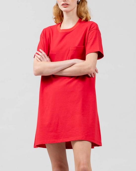  토잇 볼랑 숏 원피스 토이트 볼란트 문 티 드레스 레드 - TOIT VOLANT