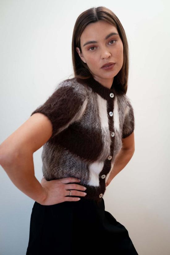  마리아 스탠리 가디건 반팔 카디건 - MARIA STANLEY