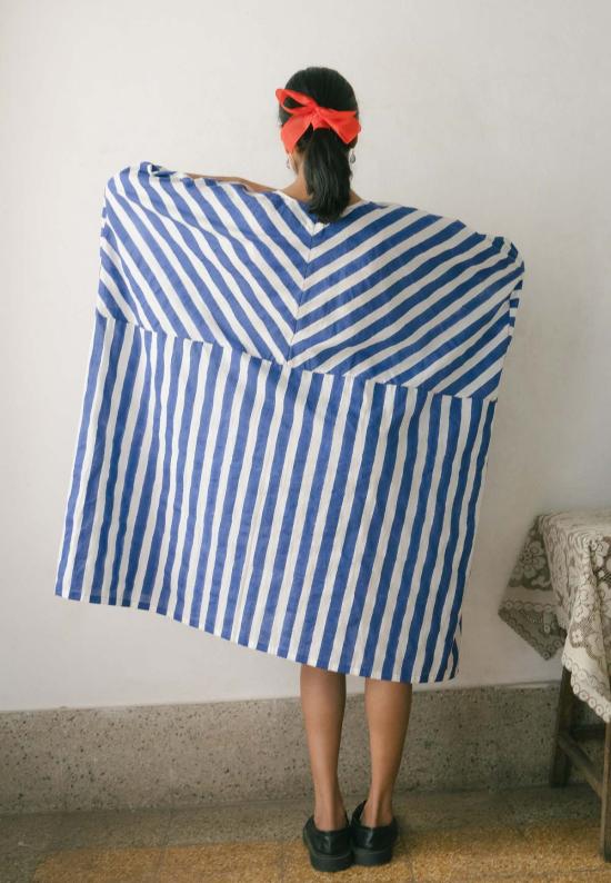  이키비 튜닉 Ikkivi Kylo 카프탄 드레스 블루 - IKKIVI