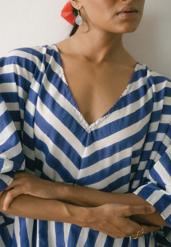  이키비 튜닉 Ikkivi Kylo 카프탄 드레스 블루 - IKKIVI