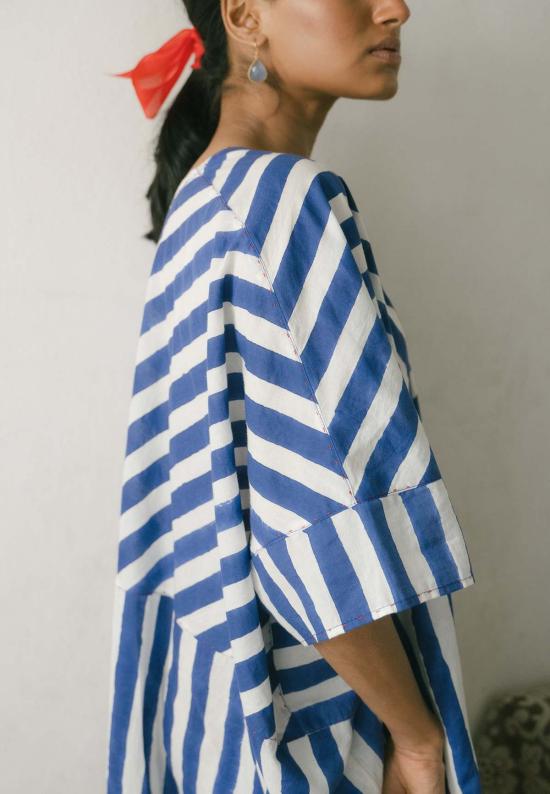  이키비 튜닉 Ikkivi Kylo 카프탄 드레스 블루 - IKKIVI