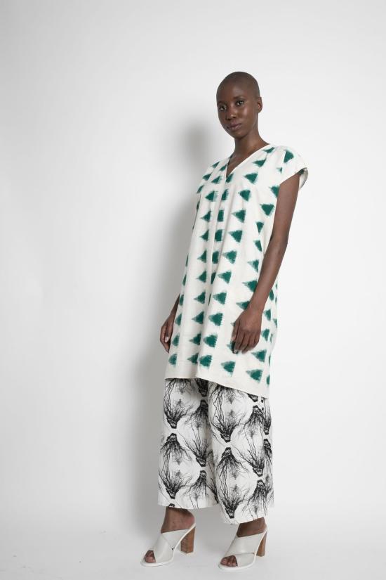  에이치 프레드릭손 숏 원피스 H. 프레드릭손 이캇 러브 드레스 크림/블랙