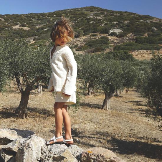  [키즈] House Of Paloma 트레이닝 상의 키즈 하우스 오브 팔로마 줄 키즈 튜닉 바닐라 와플 - OTHER BRANDS