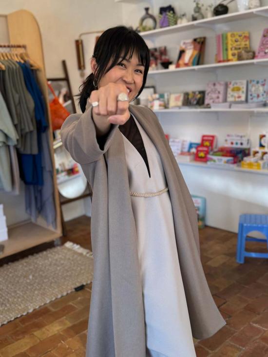  카렘 자켓 Kaarem Changes 숄 칼라 긴팔 재킷 그레이 - KAAREM