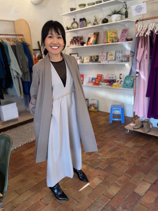  카렘 자켓 Kaarem Changes 숄 칼라 긴팔 재킷 그레이 - KAAREM