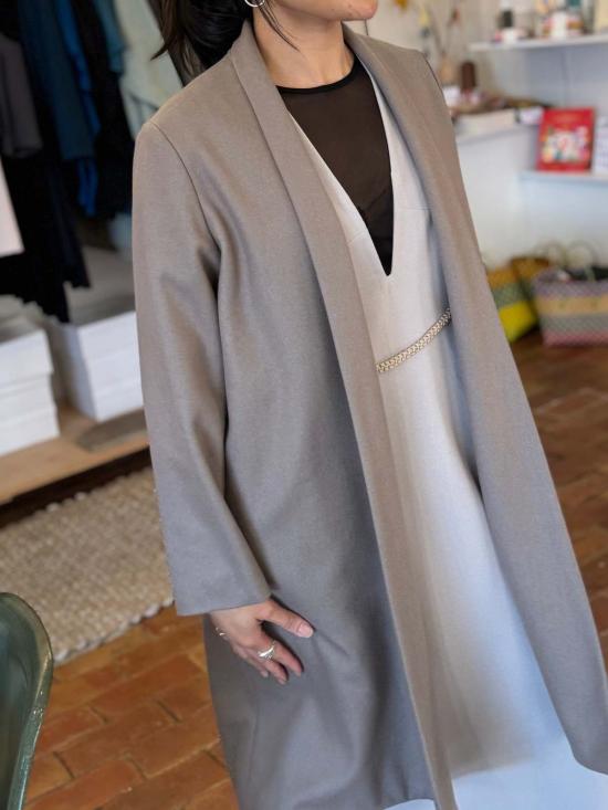  카렘 자켓 Kaarem Changes 숄 칼라 긴팔 재킷 그레이 - KAAREM