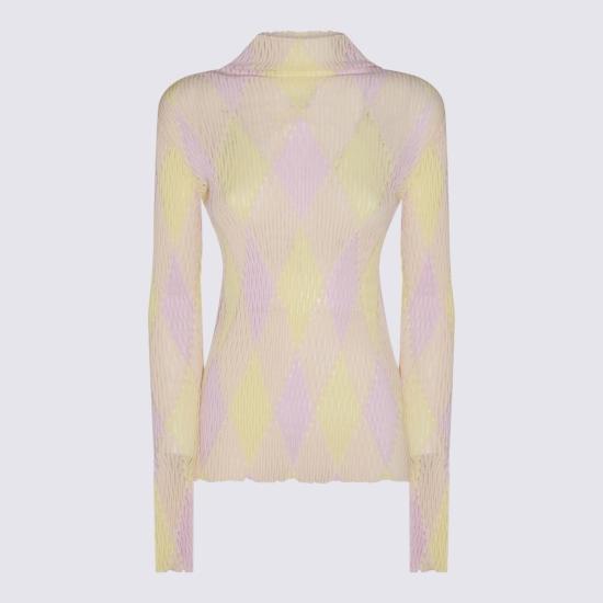  버버리 스웨터 코튼 니트  화이트/크림