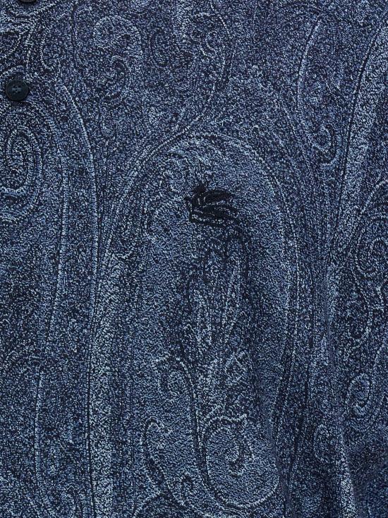  에트로 폴로 티셔츠 Etro 페이즐리 폴로 셔츠 블루 - ETRO