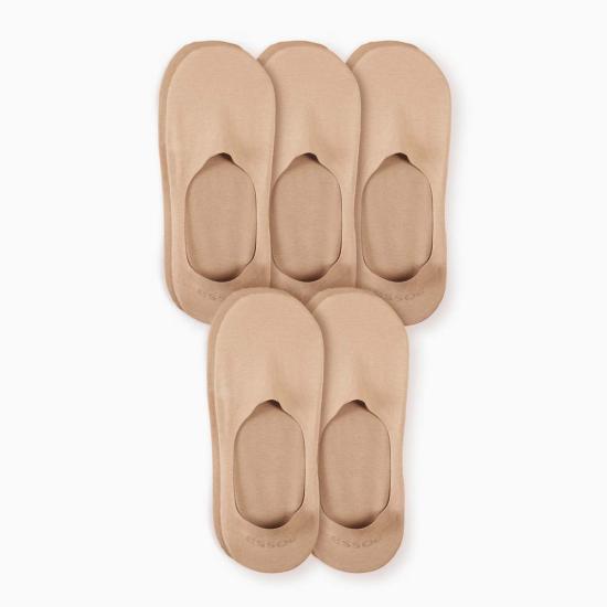  Essoc Inc 양말 에속() 면 소재 발목  5켤레 세트 아몬드 베이지 색상