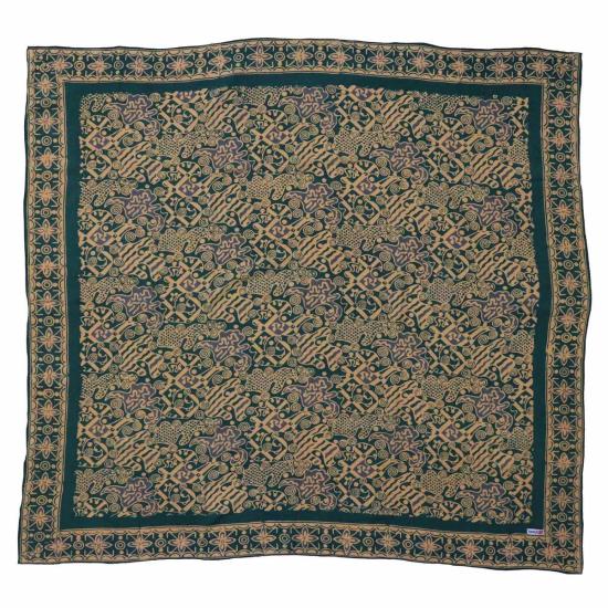  카시 코옵 머플러/스카프 Kasih Coop 대형 39" 추상 꽃 손 염색 바틱 반다나 - KASIH COOP