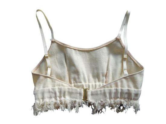  콜리나 스트라다 민소매 티셔츠 Collina Strada 몰디브 브라 캔버스 - COLLINA STRADA