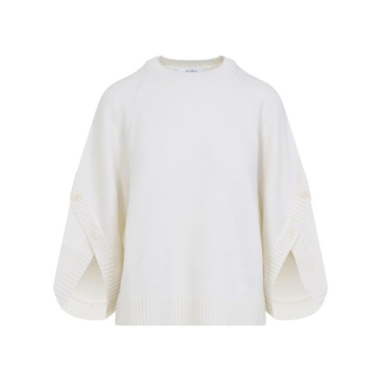  막스마라 스웨터 암펙스 버튼  화이트 - MAX MARA
