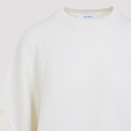  막스마라 스웨터 암펙스 버튼  화이트 - MAX MARA