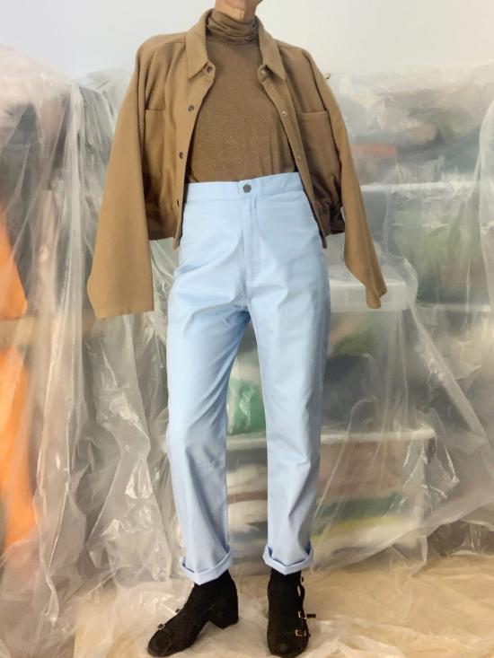  Lotta from Stockholm 스트레이트 팬츠 로타 팬츠 라이트 블루 - OTHER BRANDS