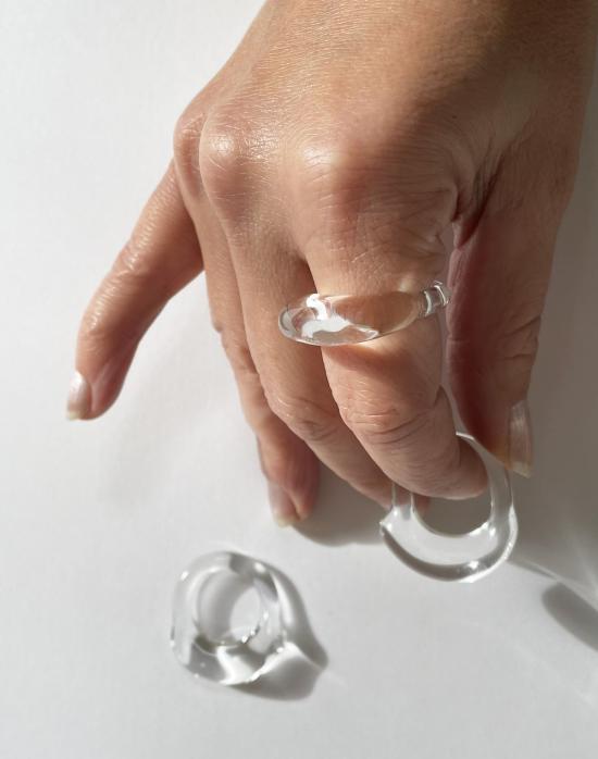  제인 다렌스부르그 반지 제인 다렌스버그 클리어 밴드 클리어 - JANE DARENSBOURG