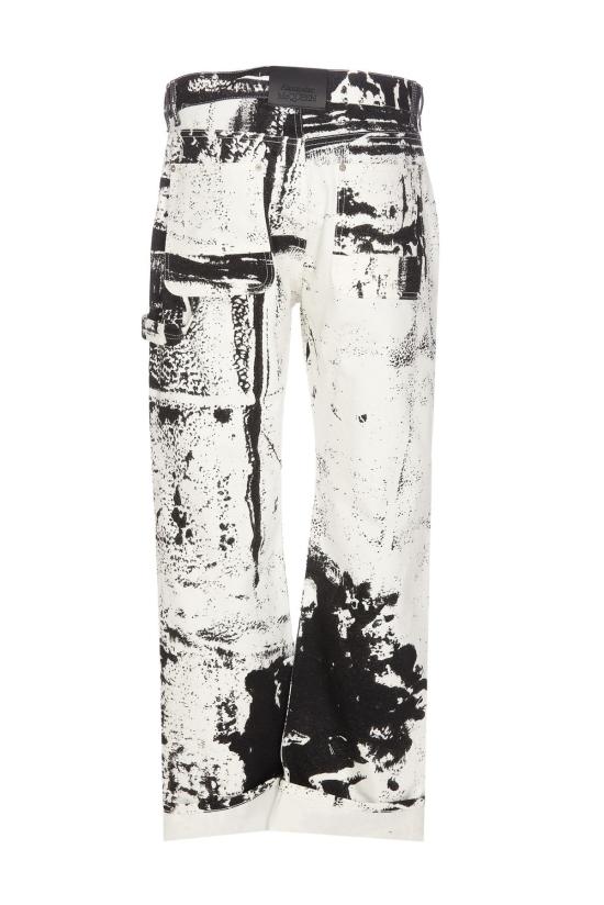  알렉산더 맥퀸 데님 팬츠 폴드 프린트 진 멀티컬러 - ALEXANDER MCQUEEN