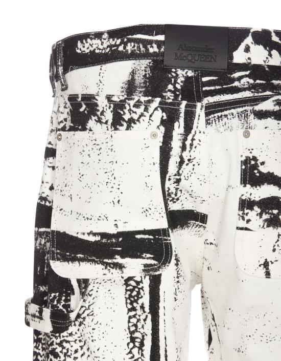  알렉산더 맥퀸 데님 팬츠 폴드 프린트 진 멀티컬러 - ALEXANDER MCQUEEN
