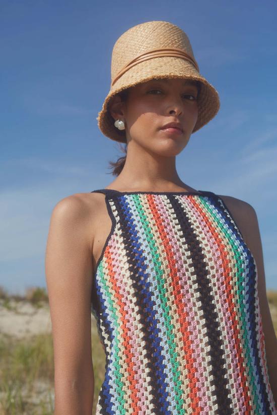  일레븐 식스 숏 원피스 펄라 크로셰 드레스 멀티 - ELEVEN SIX