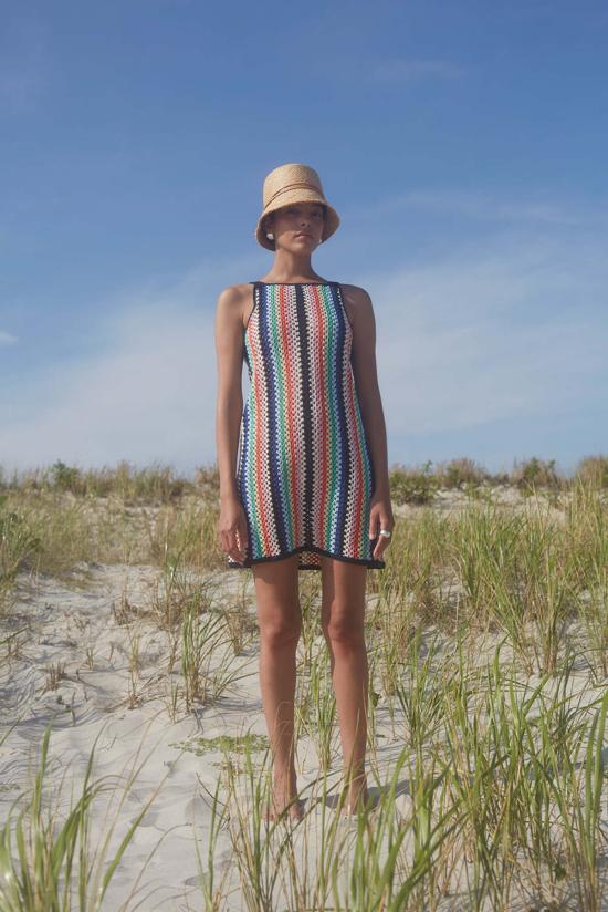  일레븐 식스 숏 원피스 펄라 크로셰 드레스 멀티