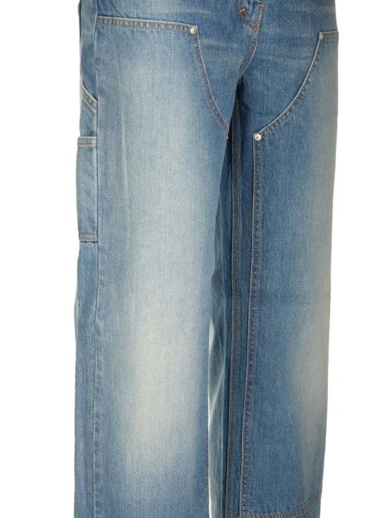  지방시 데님 팬츠 와이드 진 (아플리케 장식, 딥 블루) - GIVENCHY