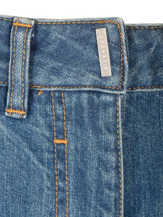  지방시 데님 팬츠 와이드 진 (아플리케 장식, 딥 블루) - GIVENCHY