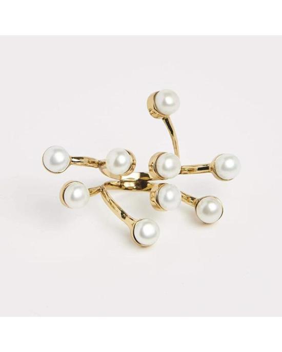  Cornelia Webb 반지 코넬리아 웹 트위스트 와이어 맥시 링 (진주 장식, 골드) - OTHER BRANDS