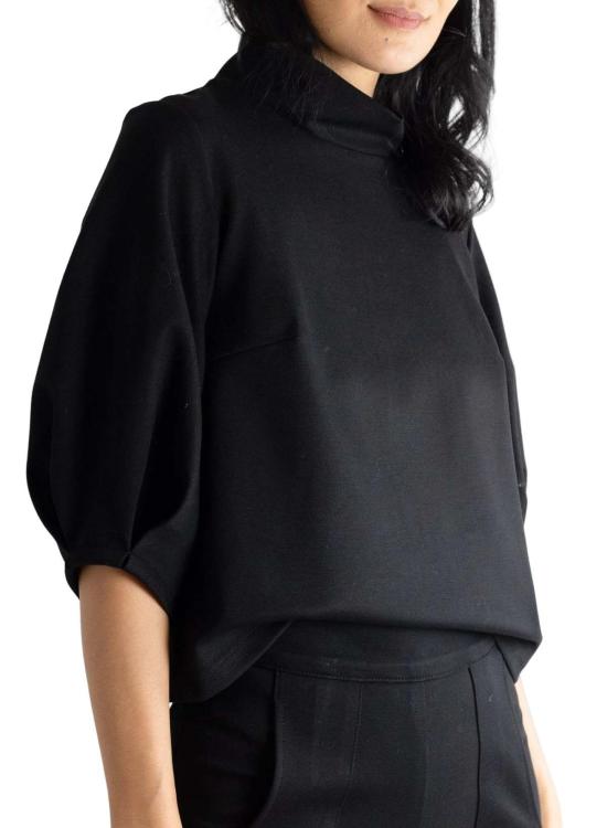  메그 블라우스 루네스 탑 블랙 - MEG