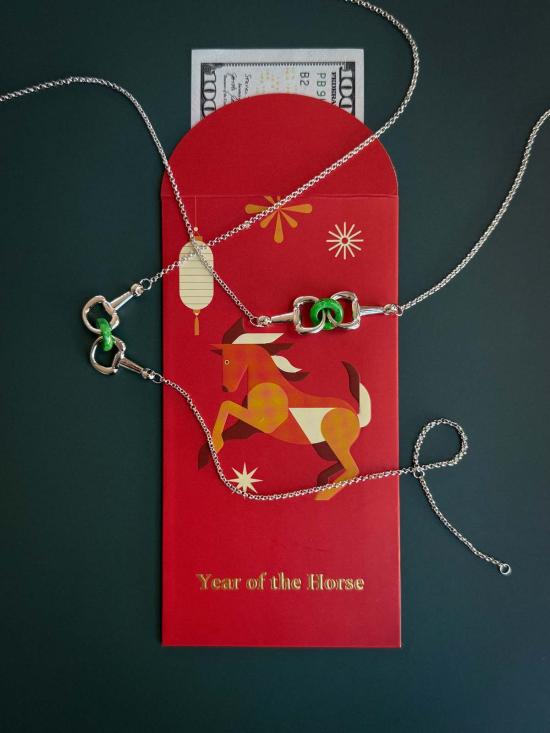  세레 목걸이/팬던트 세리 말의 해 한정판 승마용 스내플 비트 목걸이 - SEREE