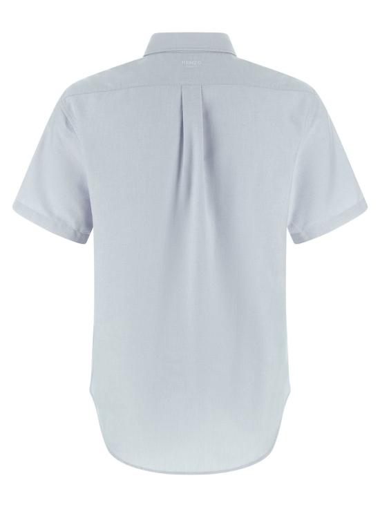  겐조 반팔 셔츠 보케 플라워 크레스트 셔츠 라이트 블루 - KENZO