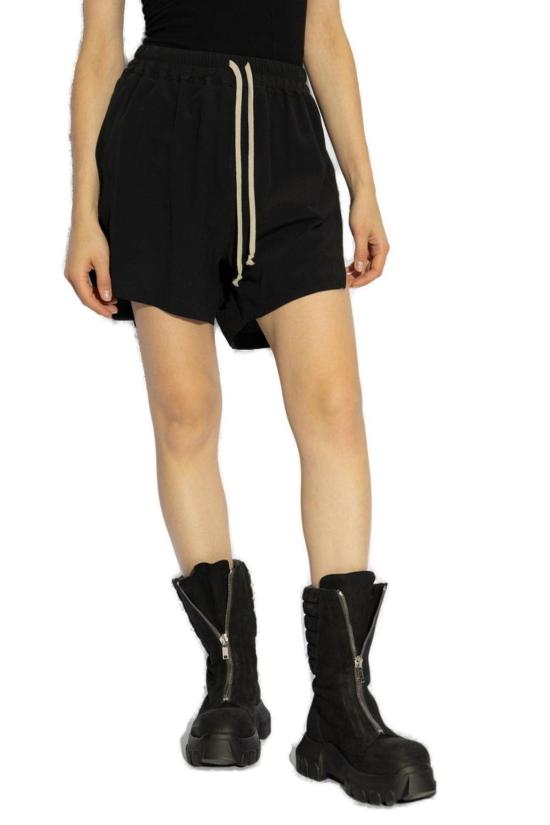  [키즈] 릭 오웬스 쇼츠/버뮤다 드로스트링 쇼츠 블랙 - RICK OWENS