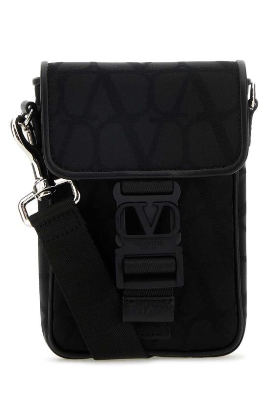 발렌티노 가라바니 크로스백 Valentino Garavani Toile Iconographe 휴대폰 케이스 Nero