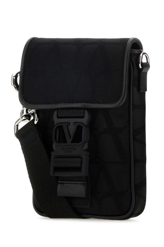  발렌티노 가라바니 크로스백 Valentino Garavani Toile Iconographe 휴대폰 케이스 Nero - VALENTINO GARAVANI