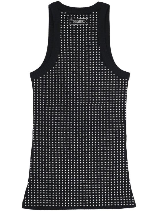  디 아티코 블라우스 아티코 저지 골지 탱크탑 블랙 - THE ATTICO