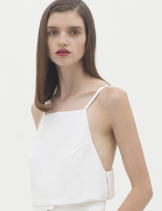  Karla Spetic 민소매 티셔츠 칼라 스펙틱 윈도우 탑 화이트 - OTHER BRANDS