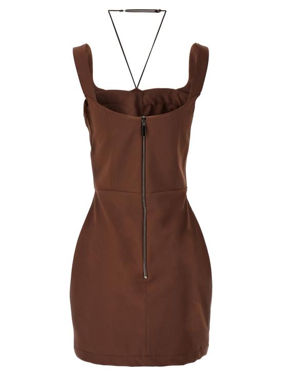  넨시 도자카 숏 원피스 Nensi Dojaka Maddie 드레스 브라운 - NENSI DOJAKA