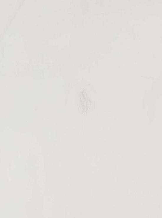  랄프 로렌 긴팔 셔츠 커스텀 핏 셔츠, 뾰족한 칼라와 톤온톤 포니 자수 장식, 화이트 색상 - RALPH LAUREN