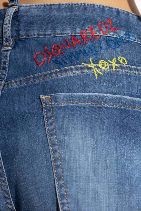  디스퀘어드2 데님 팬츠 Dsquared2 Summer Lovers 미디엄 워시 트래블러 진 데님 - DSQUARED2