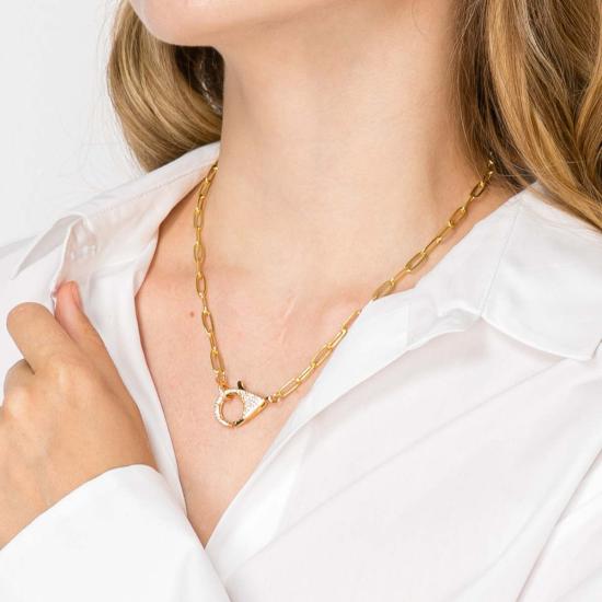  제니스 사빗 목걸이/팬던트 재니스 새빗 파베 큐빅 지르코니아 락 네크리스 골드 - JANIS SAVITT