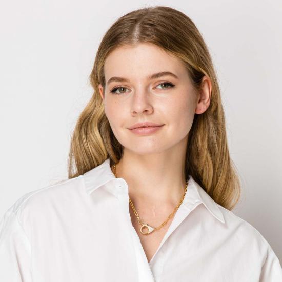  제니스 사빗 목걸이/팬던트 재니스 새빗 파베 큐빅 지르코니아 락 네크리스 골드