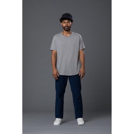  GREI. 반팔 티셔츠 그레이. 핸드 다이 피그먼트 크루넥 티셔츠 그레이