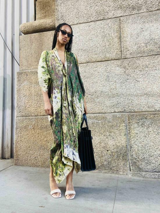  예세이트 롱 원피스 예사엣 엔토토 실크 드레스