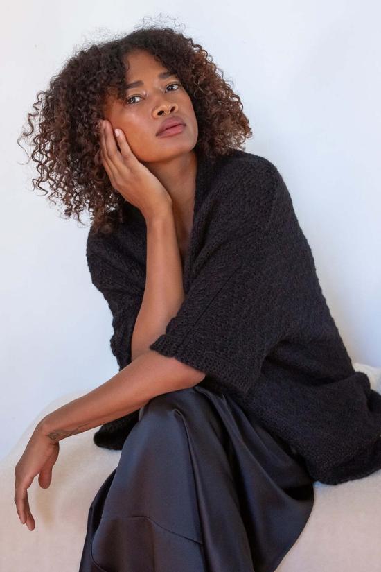  Erica Tanov 가디건 에리카 타노프 알파카 울 기모노  블랙 - OTHER BRANDS