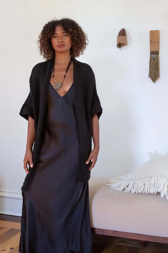  Erica Tanov 가디건 에리카 타노프 알파카 울 기모노  블랙 - OTHER BRANDS