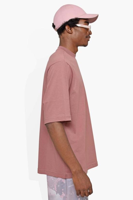  더 셀렉트 반팔 티셔츠 셀렉트 스퀘어 T 다크 로즈 - THE CELECT