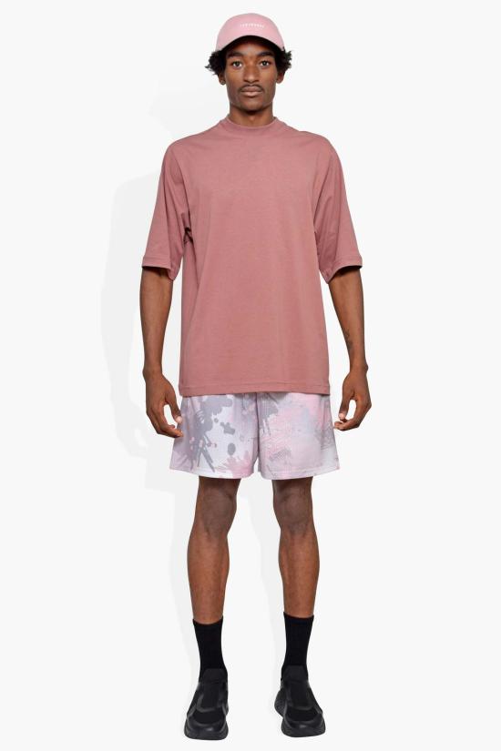  더 셀렉트 반팔 티셔츠 셀렉트 스퀘어 T 다크 로즈 - THE CELECT