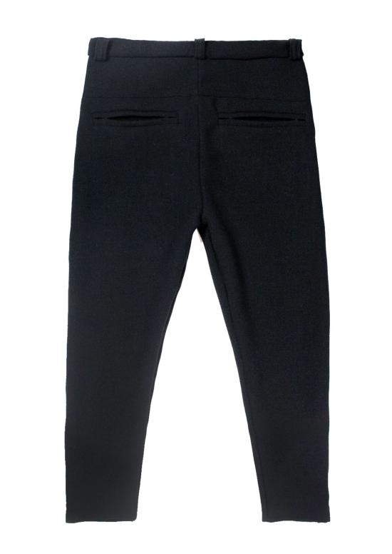  엠 프레스 스트레이트 팬츠 M 프레스 크롭 울 팬츠 블랙 - M PRESS