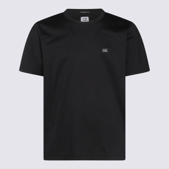  씨피 컴퍼니 반팔 티셔츠 C.P. 컴퍼니 면 티셔츠 블랙