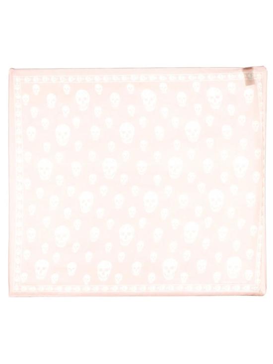  알렉산더 맥퀸 머플러/스카프 클래식 스컬 스카프 핑크