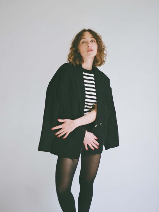  마리아 스탠리 수트 자켓 로닌 블레이저 누아르 - MARIA STANLEY